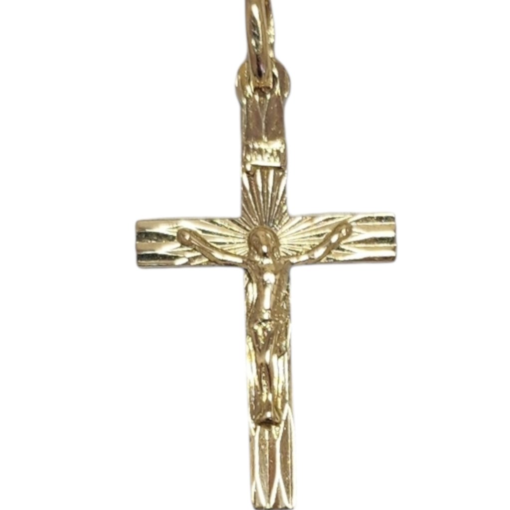 18k Yellow Gold Crucifix Pendant #24112